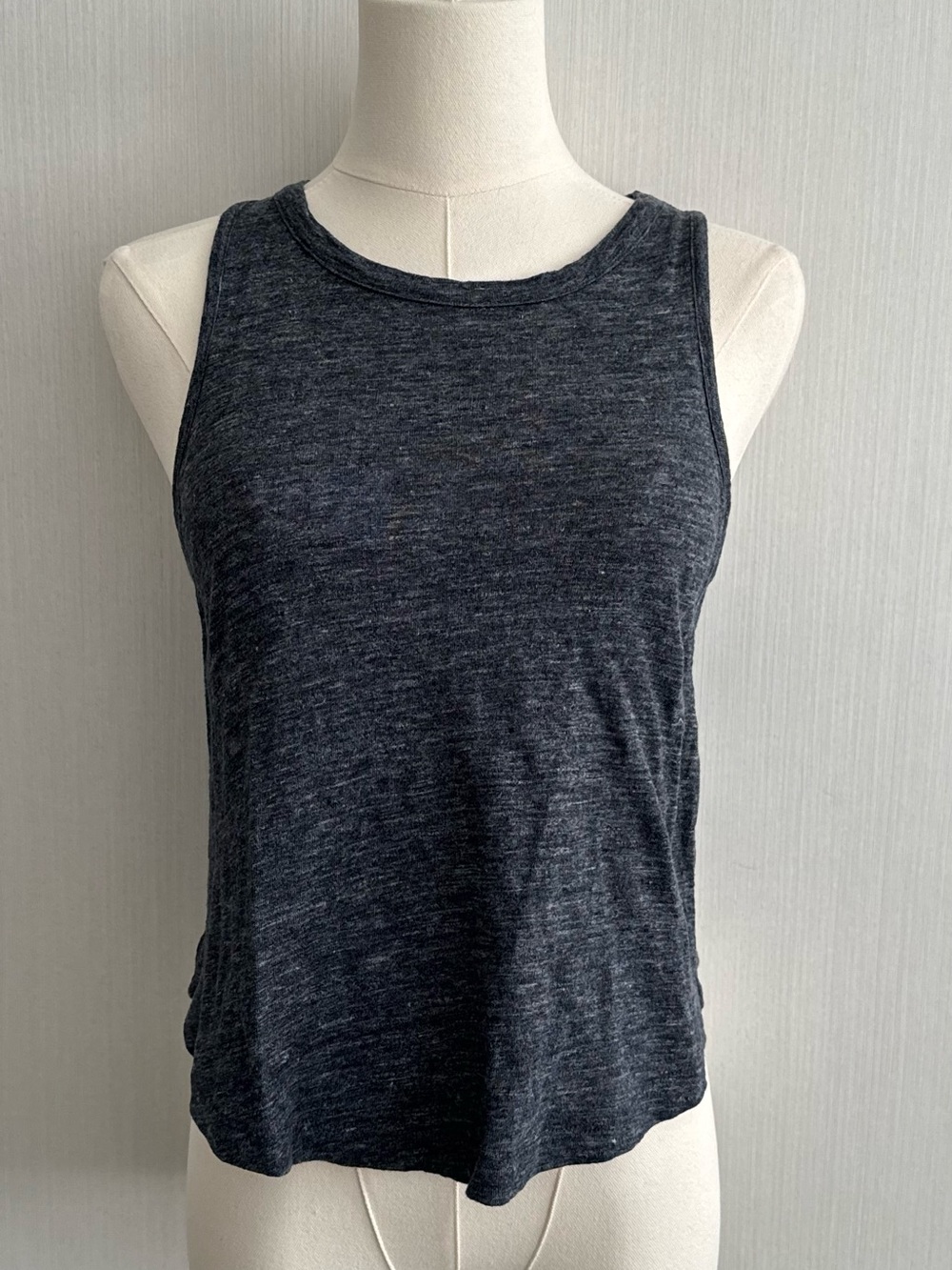 Madewell Linen Navy Heather Racerback Tank